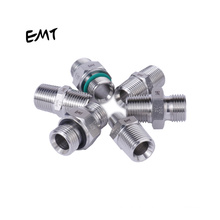 EMT Hydraulic Hexagonal 316 Npt  Bsp Male Connecting Nipple Stainless Steel 304 Male Thread Connection Hydraulic Nipples